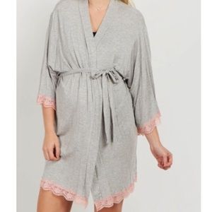 Pink Lace Delivery/Nursing Maternity Robe